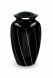 Urne funéraire en aluminium 'Elegance' noir avec rayures blanches