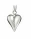 Bijou Cendres Pendentif Funéraire Coeur en Or blanc avec Diamants 0.04 CRT