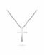 Pendentif mémoire croix en argent avec chaîne