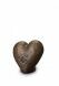 Urne Funéraire pour Animal en Céramique Bronze 'Coeur avec Empreinte de Patte'