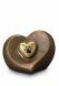 Urne Funéraire pour Animal en Céramique Bronze 'Coeur pour Animaux'