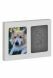 Cadre photo pour chien avec empreinte en mousse blanc
