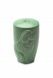 Urne-chien en porceleine vert avec empreinte de patte