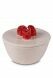 Mini urne funéraire en céramique beige avec roses rouges