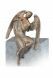 Statue d’ange assis – tailles variées – 3D, libre, fixation en bas