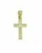 Pendentif mémoire en 14 carat or jaune 'Croix' avec zirconium