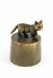 Urne Funéraire en laiton bronzé pour chat