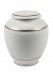 Urne funéraire en porcelaine 'Classica' avec double bordure argentée