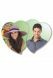 Photo en Porcelaine (Personnalisable) Deux Coeurs