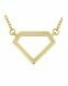 Collier symbole 'Diamant' en 14 carats or jaune