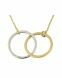 Collier symbole 'Engagement' en 14 carats or bicolore