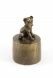 Urne Funéraire en laiton bronzé pour chien 'Yorkshire Terrier'