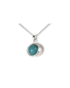 Pendentif pour cendres avec pierre amazonite (vert clair)