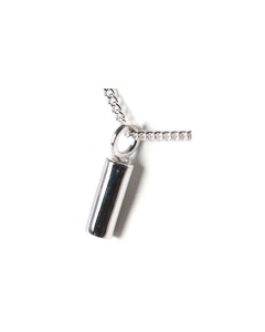 Pendentif pour cendres tube d'argent