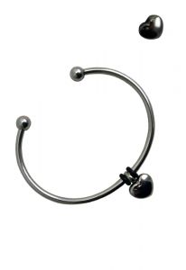 Bracelet cinéraire en acier inoxydable avec coeur
