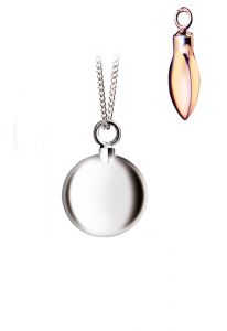 Bijou cendres commémoratif cinéraire en argent coeur
