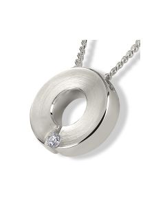 Bijou Pendentif Funéraire en Argent avec Zircone « Cercle »