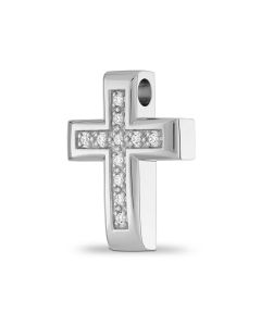 Bijou cendres commémoratif cinéraire croix (zirconium pierre)