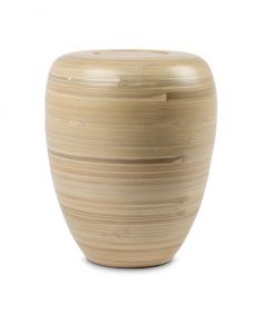 Urne bambou pour cendres avec cordon