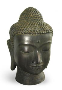 Tête de Bouddha en bronze