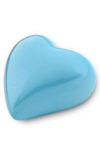 Mini-urne en laiton coeur bleu