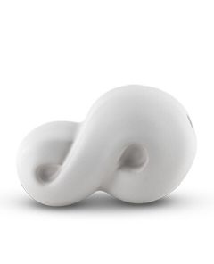 Petite urne funéraire en céramique Infinity, blanche