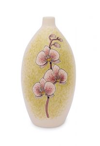 Urne funéraire artistique 'Orchidée' rose-blanc