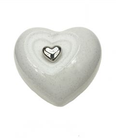 Mini-urne en céramique avec coeur magnétique
