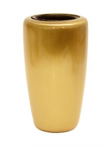 Vase funéraire en bronze avec vis de fixation