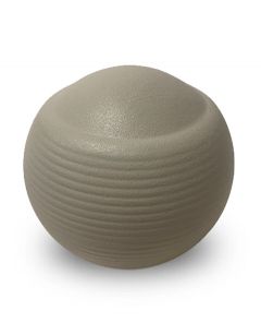 Petite urne cinéraire sphérique 'Memento' satiné crème