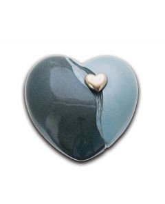 Mini-Urne funéraire céramique avec coeur magnétique