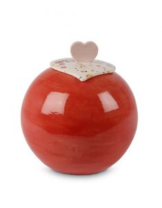 Urne funéraire en céramique 'Big Love' rouge
