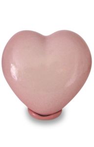Urne enfants 'Coeur' en céramique rose