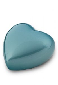 Mini-urne en laiton coeur 'Satori' | bleu