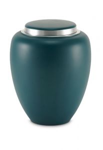 Urne pour cendres en laiton 'Sapphire' vert bleu