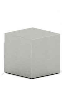 Petite Urne Funéraire en acier inox brossé 'Cube'