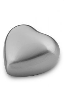 Mini-urne funéraire en laiton coeur satin