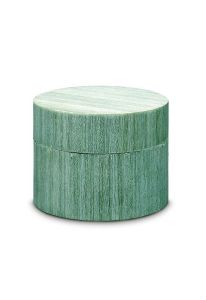 Petite Urne Funéraire en Bois placage 'Vert Cuivre'