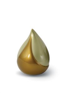 Mini urne en fibre de verre 'Aria' doré