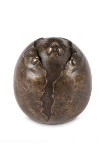Mini-urne en bronze chat 'Toujours avec moi'