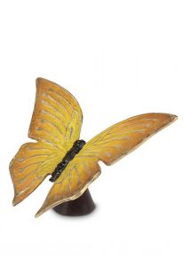 Mini-urne en bronze 'Papillon' jaune