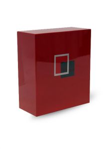 Urne funéraire en fibre de verre 'Square' rouge