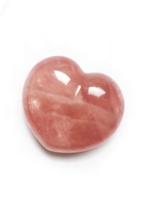 Pierre Précieuse Coeur en Quartz Rose (pour cendres)