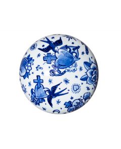 Mini-urne en ceramique 'True Love' | Delft bleu