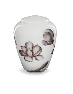 Urne funéraire en verre Magnolia - symbole d’amour et de beauté