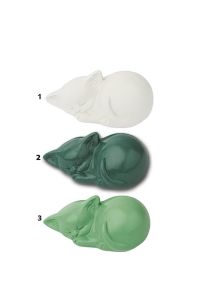 Urne-chat 'Chat dormant' blanc/vert