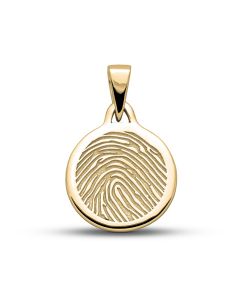 Pendentif empreinte digitale 'Cercle' en or Ø 1.9 cm