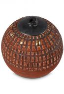 Mini urne funéraire en céramique à la main rouge brique