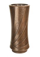 Vase funéraire en bronze avec vis de fixation